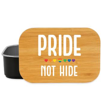 Mois de la fierté LGBT - Pride, not hide - Boîte à goûter - noir - Devant