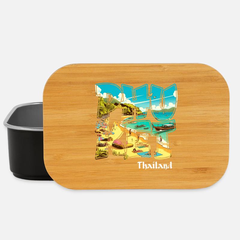 Phuket Thailand Strand Urlaub Design - Lunch Box - Schwarz