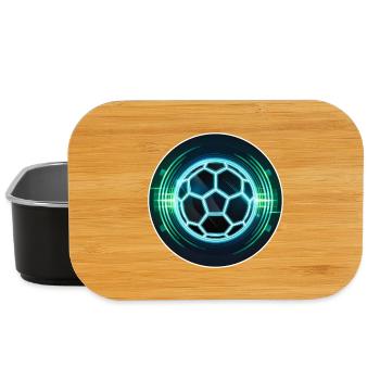Futuristic Neon Football Logo - Lunch Box - black - Front
