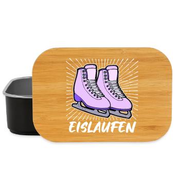 Wintersport Eislaufen Eishockey Snowboard Biathlon - Lunch Box - Schwarz - Vorne