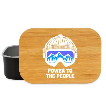 WIntersport Statement Schnee Winter Skifahrer - Lunch Box - Schwarz - Vorne