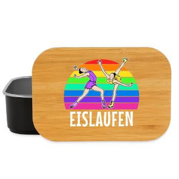 Schifahrer Eislaufen Eishockey Wintersport Kalt - Lunch Box - Schwarz - Vorne