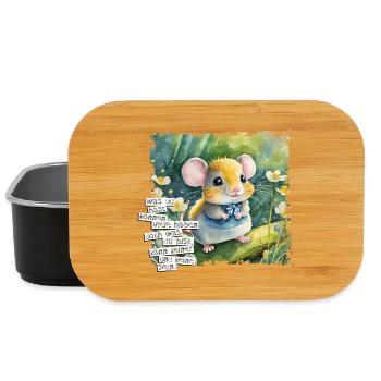 Was Du hast können viele haben - Maus Poster - Lunch Box - Schwarz - Vorne