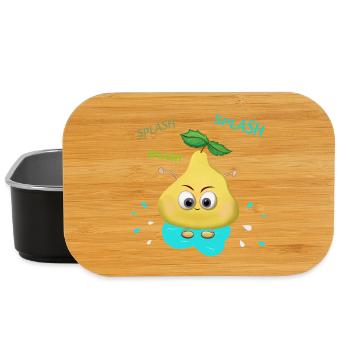 Lustige gelbe Birne - Lunch Box - Schwarz - Vorne