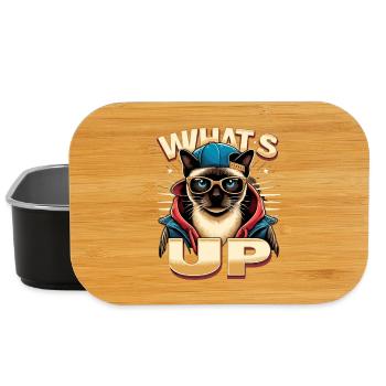 Siamkatze Whats Up Design - Lunch Box - Schwarz - Vorne