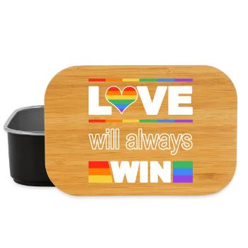 Liebe gewinnt Pride Herz - Lunch Box - Schwarz - Vorne