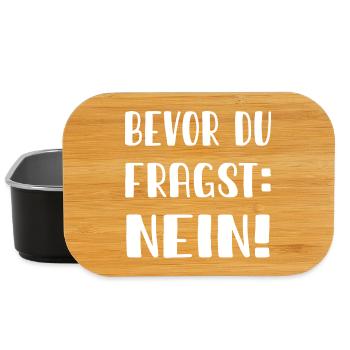 Avant de demander : Non - Boîte à goûter - noir - Devant