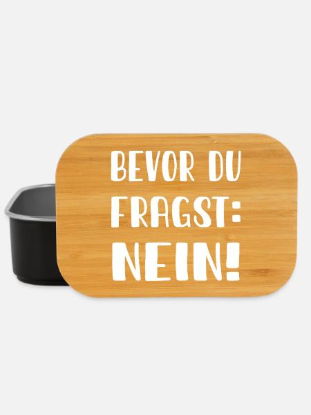 Bevor du fragst: Nein - Lunch Box - Schwarz