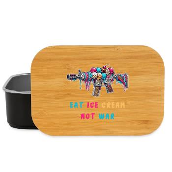 De la crème glacée au lieu de la guerre - Boîte à goûter - noir - Devant