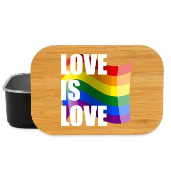 Rainbow Love Wave Design - Boîte à goûter - noir - Devant