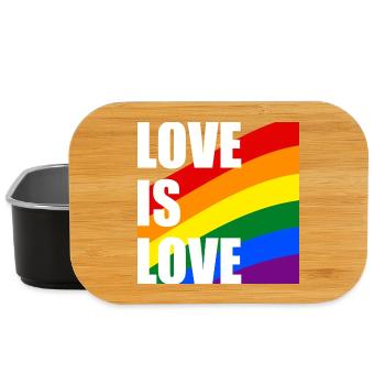 LiebeIstLiebe Regenbogen - Lunch Box - Schwarz - Vorne