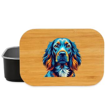Irischer Setter Hund Rasse Bunt Karikatur Kawaii - Lunch Box - Schwarz - Vorne