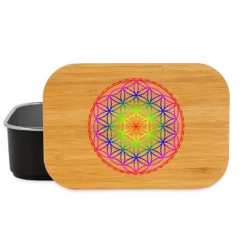 Flower of Life Rainbow - Lunch Box - black - Front