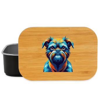 Griffon Bruxellois Hunderasse Karikatur Kawaii - Lunch Box - Schwarz - Vorne