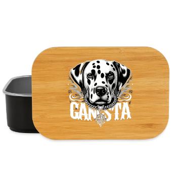 Dalmatiner Gangsta Gangster Hund Geschenk - Lunch Box - Schwarz - Vorne