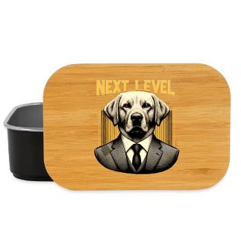 Dudley Labrador Anzug Next Level Hund Geschenk - Lunch Box - Schwarz - Vorne