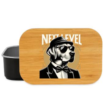 Dudley Labrador Tuxedo Suit Next Level Gift - Lunch Box - black - Front