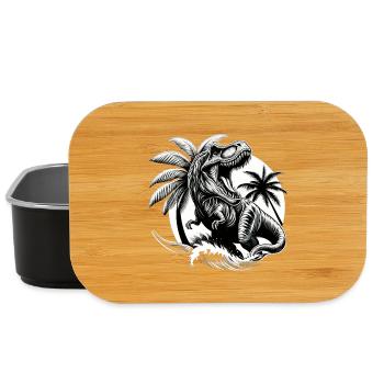 Cadeau de dinosaure T-Rex rugissant - Boîte à goûter - noir - Devant