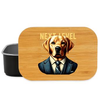 Dudley Labrador Anzug Next Level Hund Geschenk - Lunch Box - Schwarz - Vorne