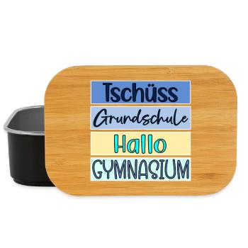 TSCHÜSS GRUNDSCHULE - HALLO GYMNASIUM - Lunch Box - Schwarz - Vorne