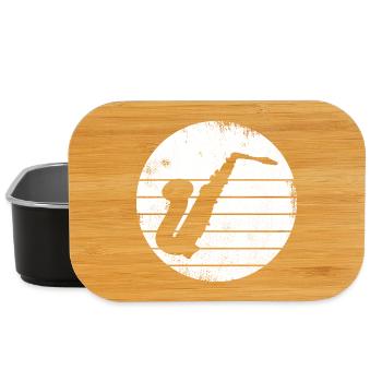 Saxophone Drawing - Lunch Box - black - Front