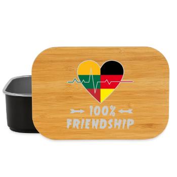 Lithuania and Germany 100% friendship - Lunch Box - black - Front