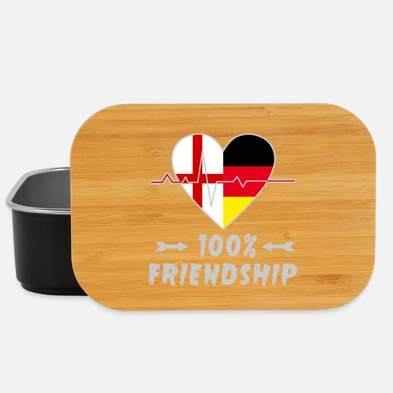 England und Deutschland 100% Freundschaft - Lunch Box - Schwarz
