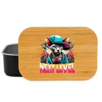 Cornish Rex Next Level Gangster Katze Geschenk - Lunch Box - Schwarz - Vorne