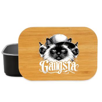Sacred Birman Cat Birman Cat Trio Gangsta Gesche - Lunch Box - black - Front