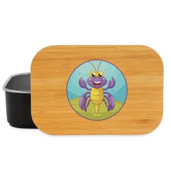 Craw Mignon Kawaii Dessin animé Clipart Animal de compagnie - Boîte à goûter - noir - Devant