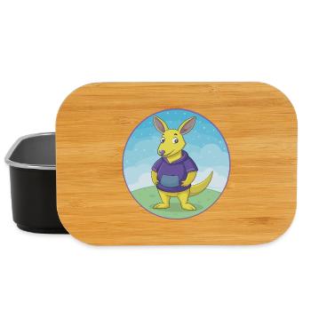 Aardvark Cute Kawaii Cartoon Clipart Animal Pet - Lunch Box - black - Front