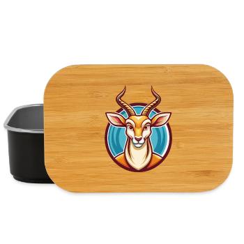 Impala Lustige Kawaii Cartoon Clipart Tier Haustier - Lunch Box - Schwarz - Vorne