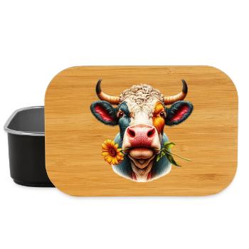 Fleurs de fleur de vache - Boîte à goûter - noir - Devant