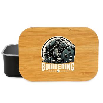 Bouldering Turtle Climbing Gift - Lunch Box - black - Front