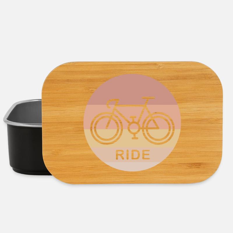 rétro ride vélo de route vélo gravel SInglespeed logo - Boîte à goûter - noir