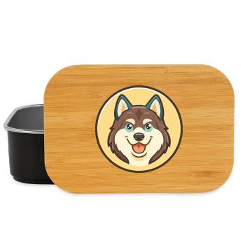 Alaskan Malamute Hunderasse Cartoon Kawaii Clipart - Lunch Box - Schwarz - Vorne