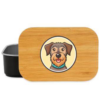 Deutscher Jagdterrier Hunderasse Karikatur Kawaii - Lunch Box - Schwarz - Vorne