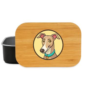 Galgo Español Chien Race Dessin animé Kawaii Clipart Animal de compagnie - Boîte à goûter - noir - Devant