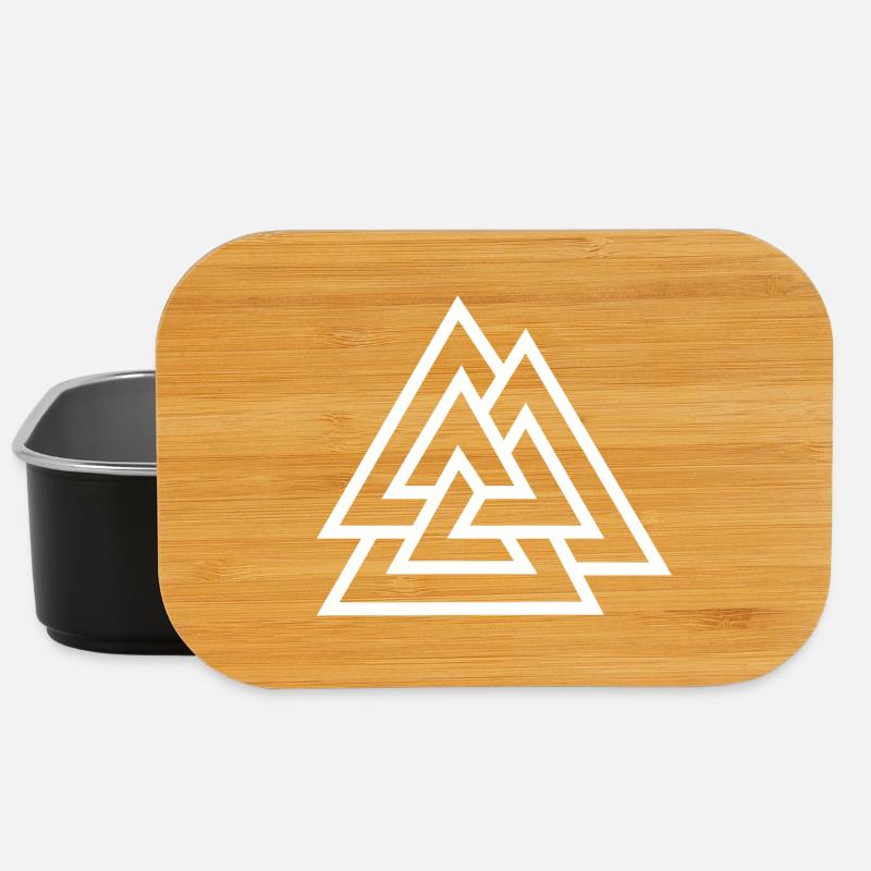 Valknut weiß - Lunch Box - Schwarz