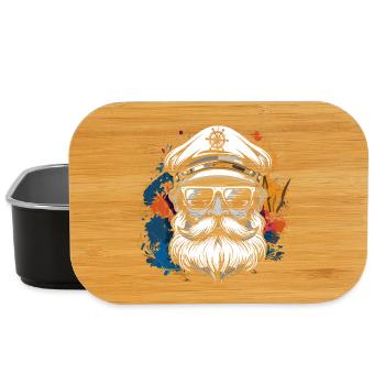Segeln Kapitän Skizze - Lunch Box - Schwarz - Vorne
