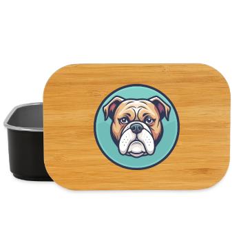 Alapaha Blue Blood Bulldog Dog Breed Funny Cartoon - Lunch Box - black - Front