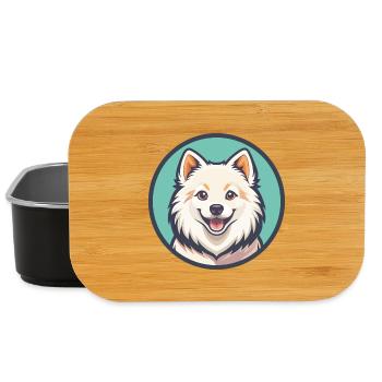 Esquimau américain race de chien dessin animé Kawaii Clipart - Boîte à goûter - noir - Devant
