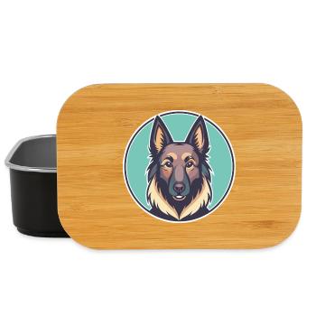 Chien de berger belge Race Chien Dessin animé Kawaii Clipart - Boîte à goûter - noir - Devant