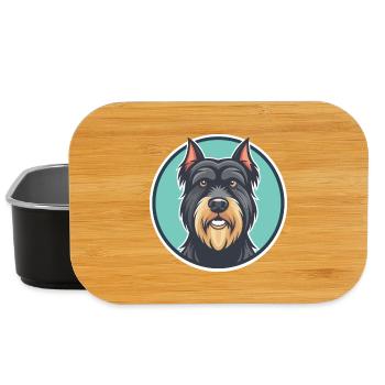 Bouvier des Flandres Chien Race Dessin animé Kawaii Pet - Boîte à goûter - noir - Devant