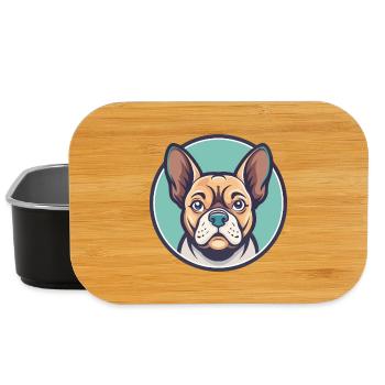 Braque Auvergne Dog Breed Cartoon Kawaii Clipart - Lunch Box - black - Front