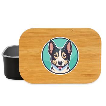 Canaan chien race dessin animé Kawaii Clipart animal de compagnie - Boîte à goûter - noir - Devant
