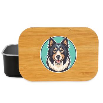 Chien de berger croate Chien Race Dessin animé Kawaii Clipart - Boîte à goûter - noir - Devant