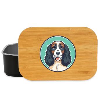English Springer Spaniel Hunderasse Karikatur Kawaii - Lunch Box - Schwarz - Vorne