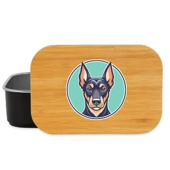 Deutscher Jagdterrier Hunderasse Karikatur Kawaii - Lunch Box - Schwarz - Vorne