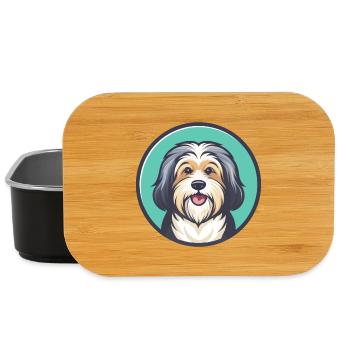 Race de chien havanais Dessin animé coloré Kawaii Clipart - Boîte à goûter - noir - Devant